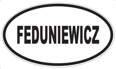 FEDUNIEWICZ - Oval Magnet