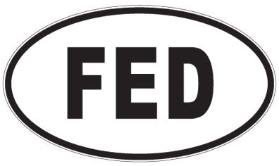 FED - 3 Letter Initials Oval Magnet