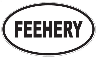 FEEHERY - Oval Sticker