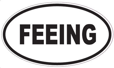 FEEING - Oval Sticker