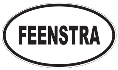 FEENSTRA - Oval Sticker