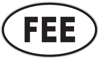 FEE - 3 Letter Initials Oval Magnet