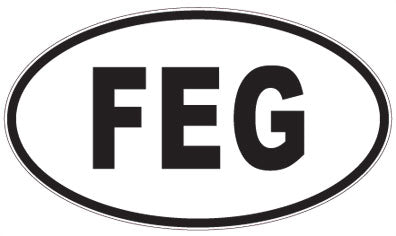 FEG - 3 Letter Initials Oval Magnet