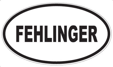 FEHLINGER - Oval Sticker
