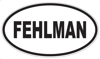 FEHLMAN - Oval Sticker