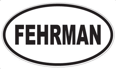 FEHRMAN - Oval Sticker