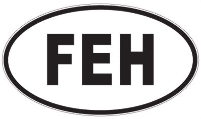 FEH - 3 Letter Initials Oval Magnet
