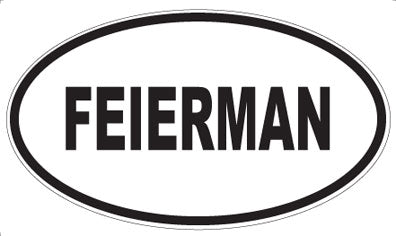 FEIERMAN - Oval Sticker