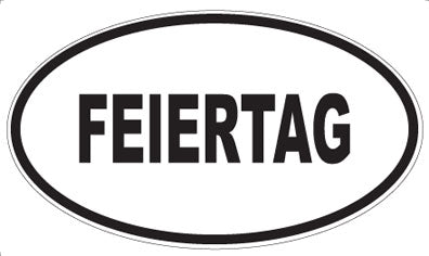 FEIERTAG - Oval Sticker