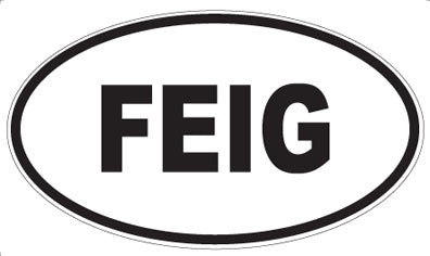 FEIG - Oval Sticker