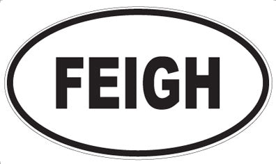 FEIGH - Oval Sticker