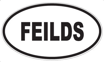 FEILDS - Oval Sticker