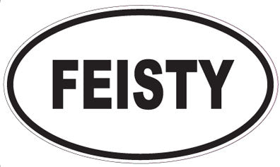 FEISTY - Oval Sticker