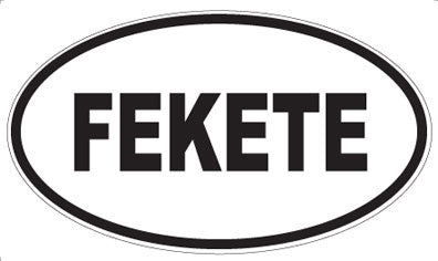 FEKETE - Oval Sticker