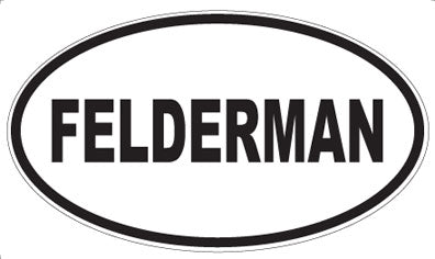 FELDERMAN - Oval Magnet