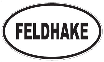 FELDHAKE - Oval Sticker