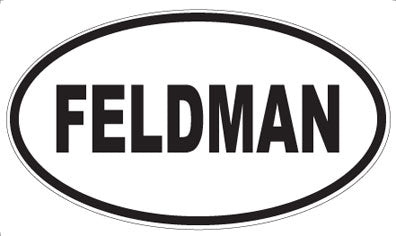 FELDMAN - Oval Sticker