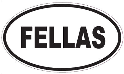 FELLAS - Oval Sticker