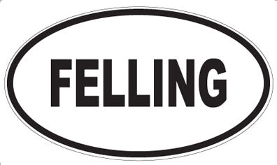 FELLING - Oval Sticker