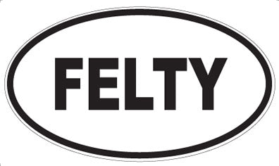 FELTY - Oval Magnet