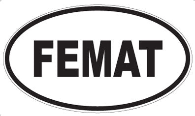 FEMAT - Oval Sticker
