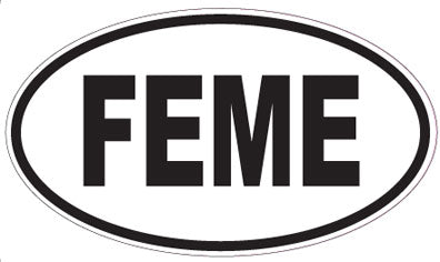 FEME - Oval Sticker