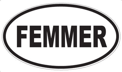 FEMMER - Oval Sticker
