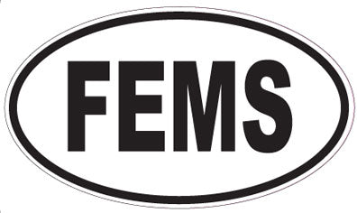 FEMS - Oval Sticker