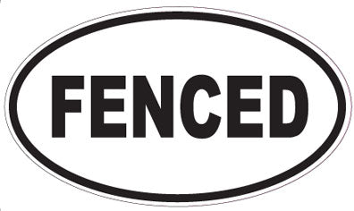 FENCED - Oval Sticker