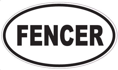 FENCER - Oval Sticker
