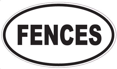 FENCES - Oval Sticker