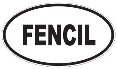 FENCIL - Oval Sticker