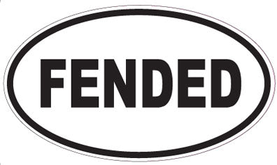FENDED - Oval Sticker