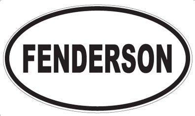 FENDERSON - Oval Sticker