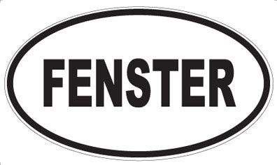 FENSTER - Oval Sticker