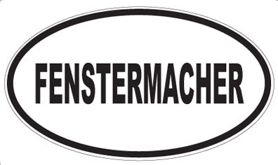 FENSTERMACHER - Oval Sticker