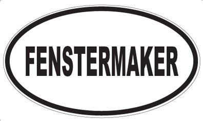 FENSTERMAKER - Oval Sticker