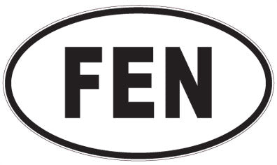 FEN - 3 Letter Initials Oval Magnet