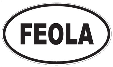 FEOLA - Oval Sticker