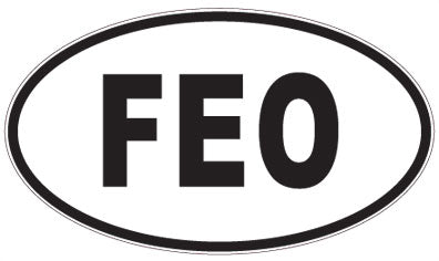 FEO - 3 Letter Initials Oval Magnet