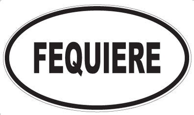 FEQUIERE - Oval Sticker