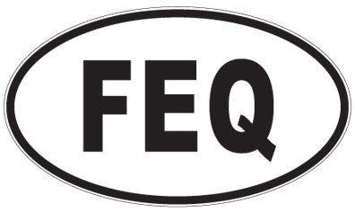 FEQ - 3 Letter Initials Oval Magnet