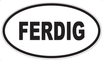 FERDIG - Oval Sticker