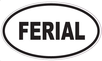FERIAL - Oval Sticker