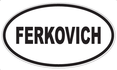 FERKOVICH - Oval Sticker