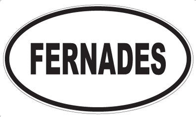 FERNADES - Oval Sticker