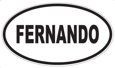 FERNANDO - Oval Sticker