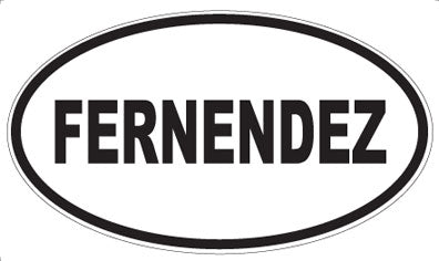 FERNENDEZ - Oval Sticker