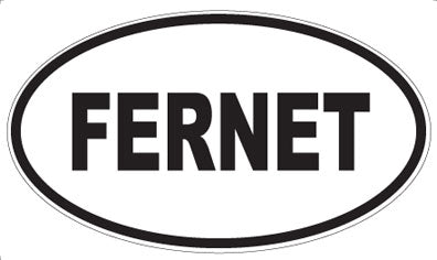 FERNET - Oval Sticker