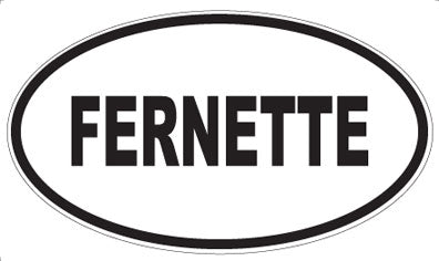 FERNETTE - Oval Sticker